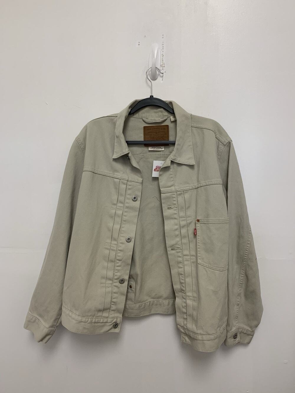 Levi's Premium Type 1 Trucker Jacket | US Men L | Beige | Cinch Back